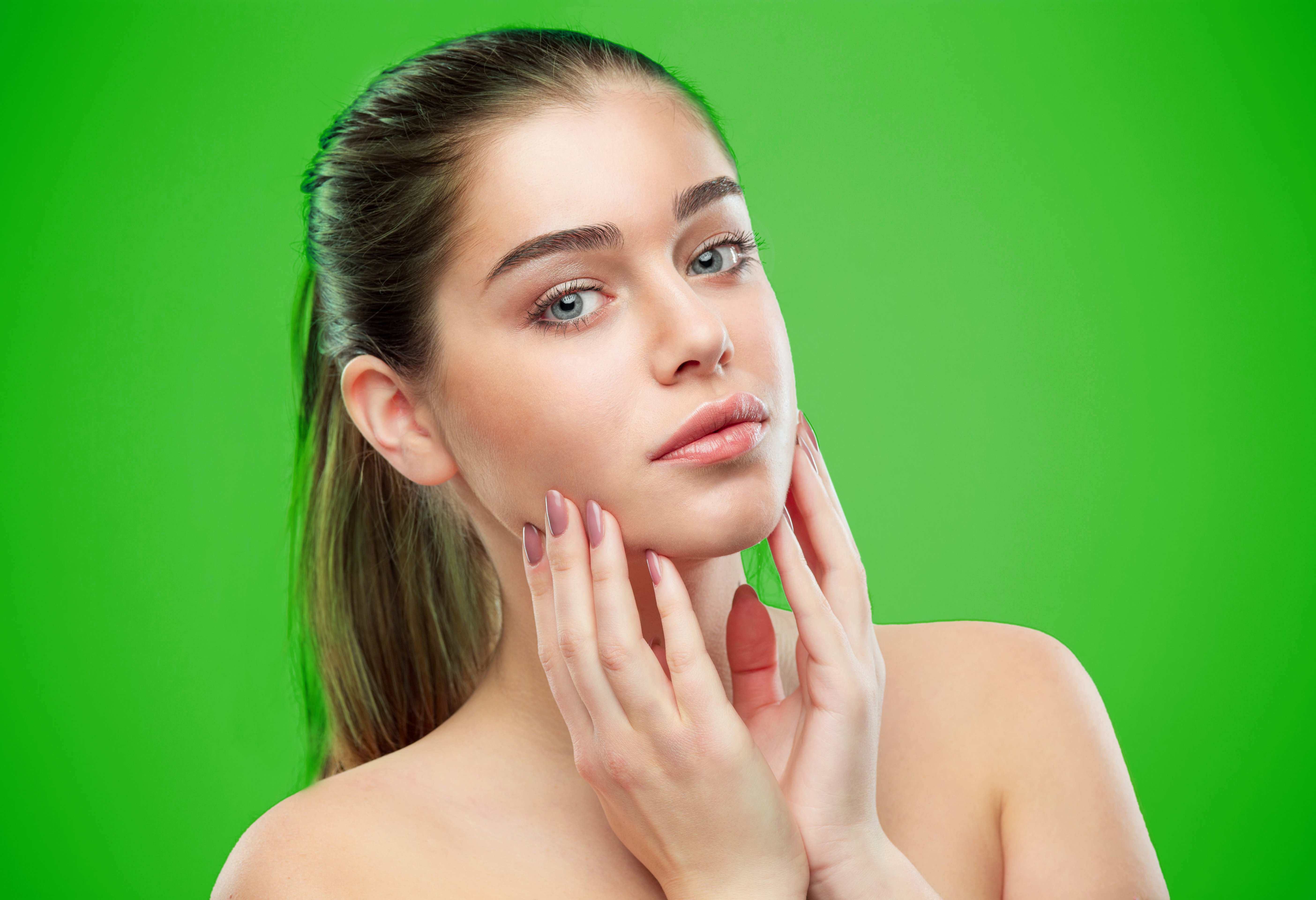 Beautiful Girl face. Perfect skin